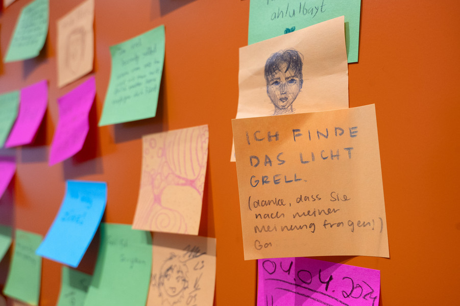 Post it eines Museumsbesuchenden