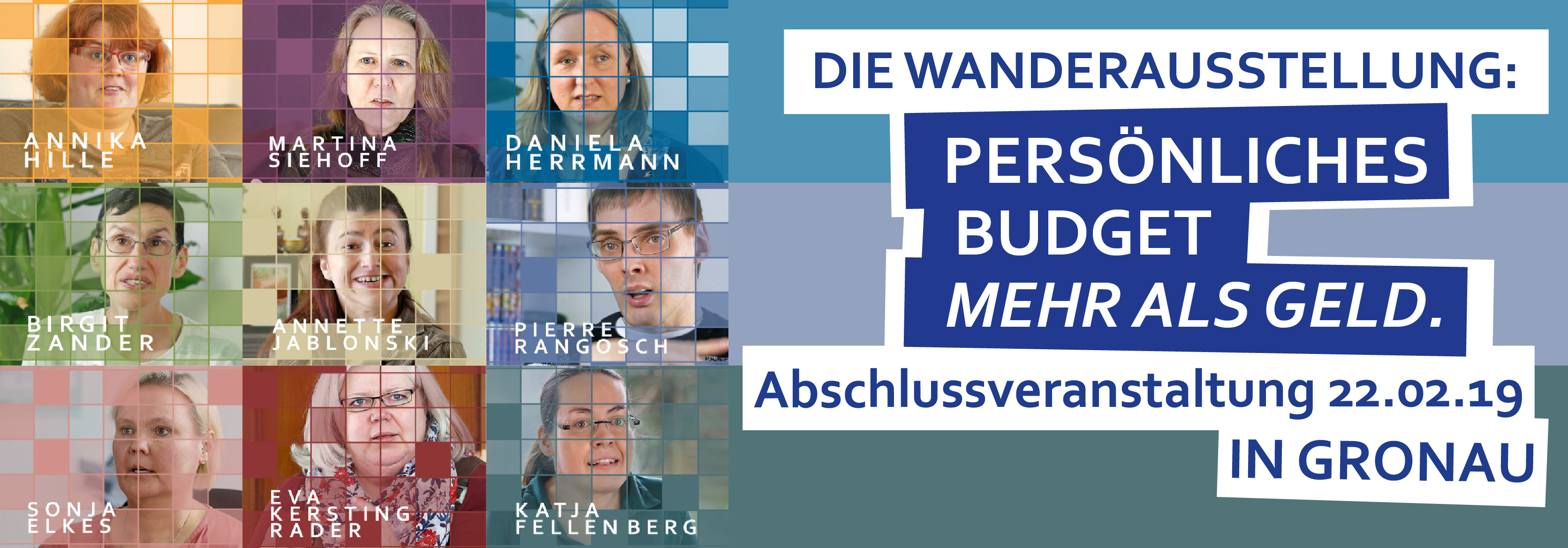 Die Wanderausstellung Persönliches Budget Mehr als Geld! Abschlussveranstaltung am 22.02.2019 in Gronau.